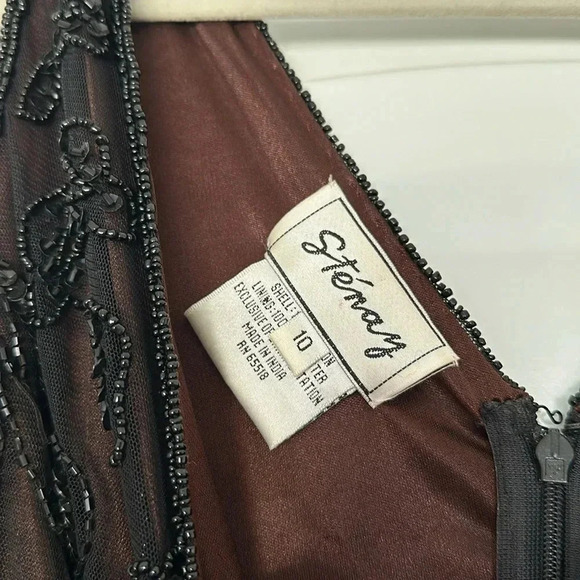 Vintage Y2K Stenay Beaded & Sequined Cocktail Dress Sz 10 - Picture 7 of 11